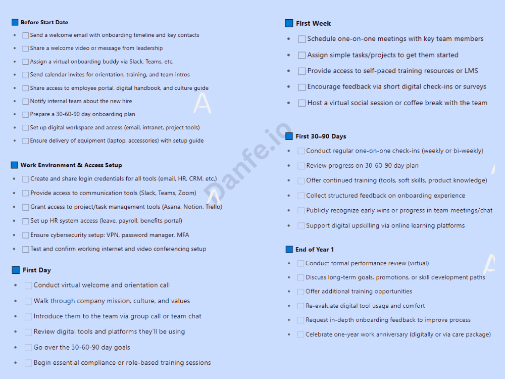 digital onboarding checklist